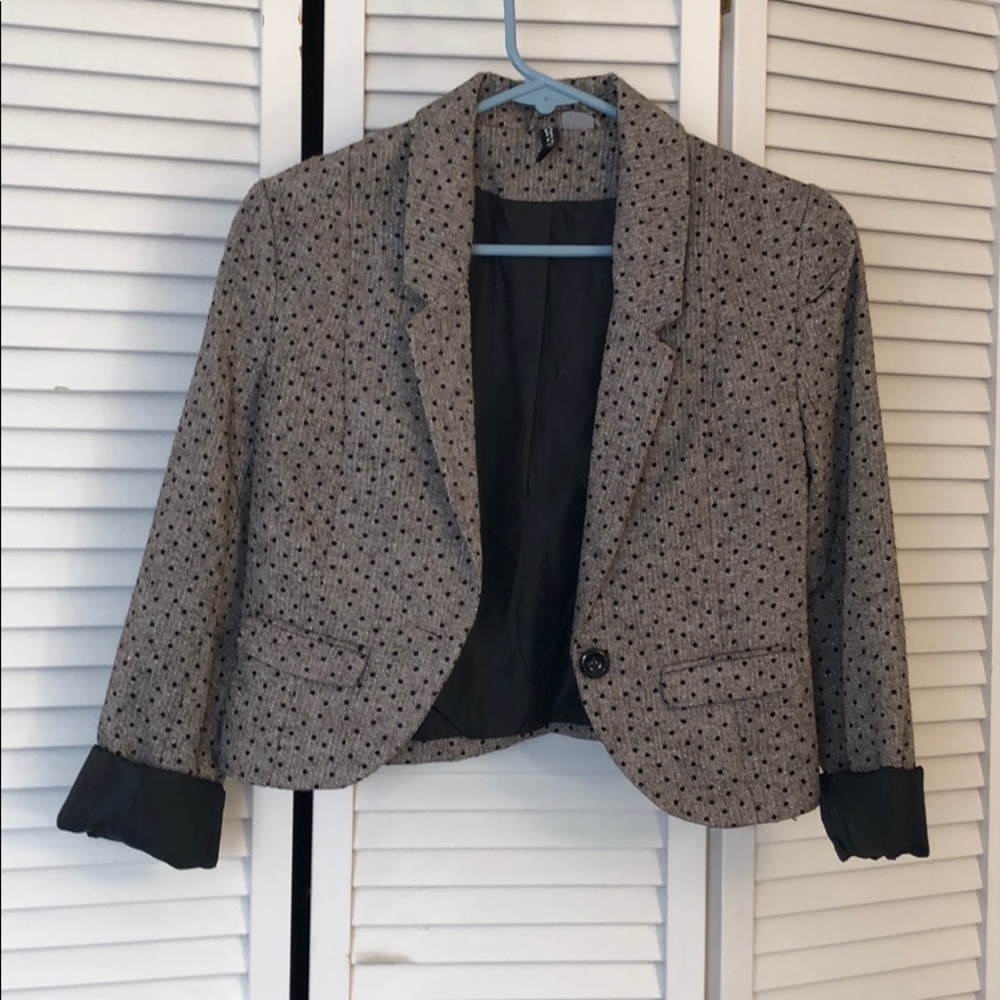 Cropped polka dot women’s H&M blazer